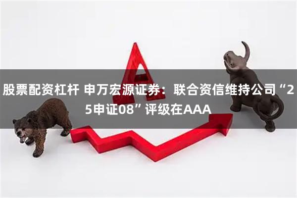 股票配资杠杆 申万宏源证券：联合资信维持公司“25申证08”评级在AAA